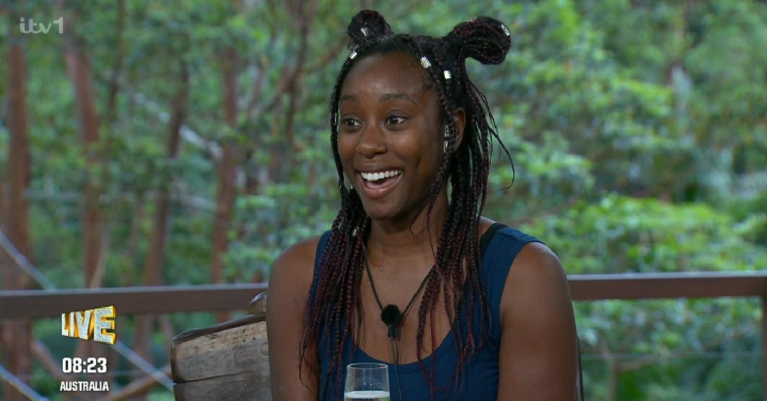Scarlette Douglas smiling on I'm A Celebrity