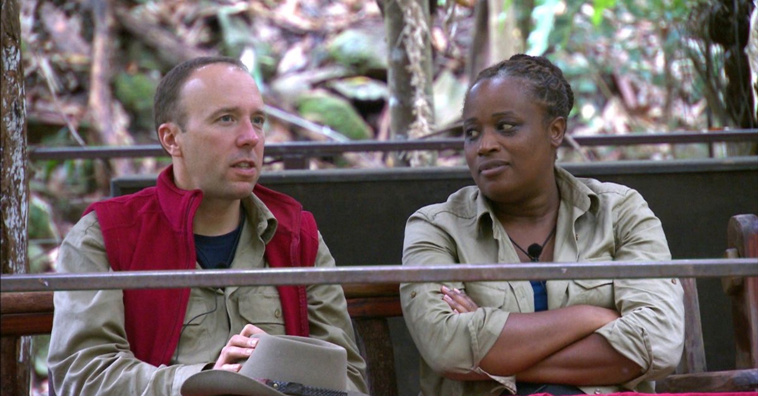 Matt Hancock and Charlene White speak on I'm A Celebrity