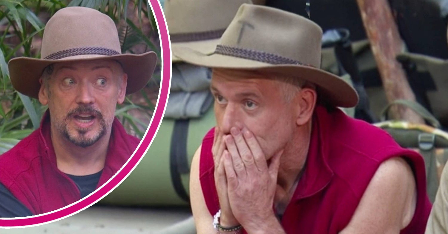 I'm A Celebrity star Chris Moyles looks aghast, Boy George is animated