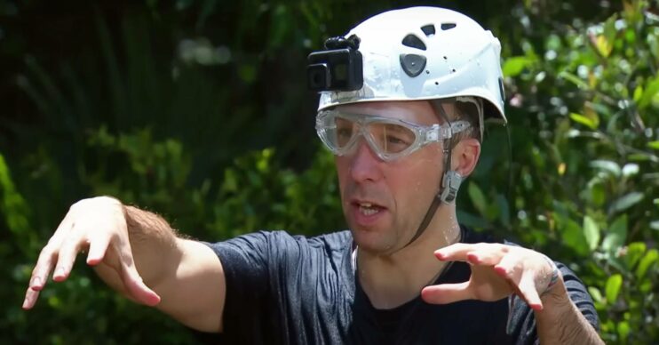 I'm A Celeb contestant Matt Hancock motions with his hands in trial
