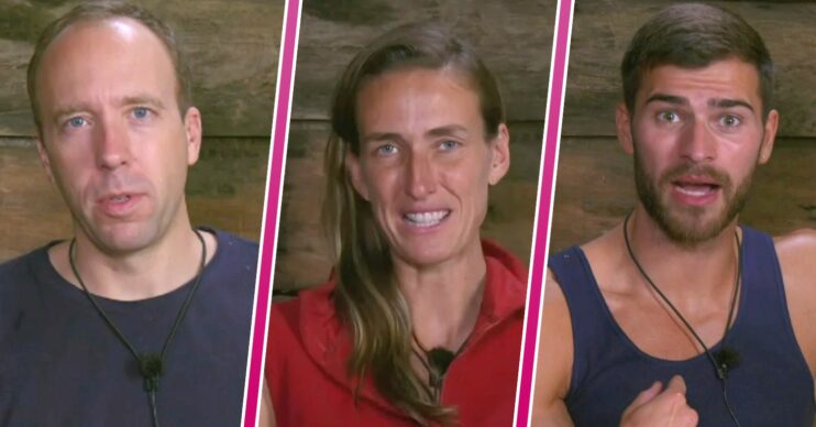 Matt Hancock, Jill Scott and Owen Warner all in the bush telegraph on I'm A Celebrity