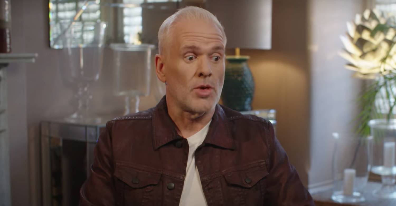 I'm A Celebrity contestant Chris Moyles looks surprised