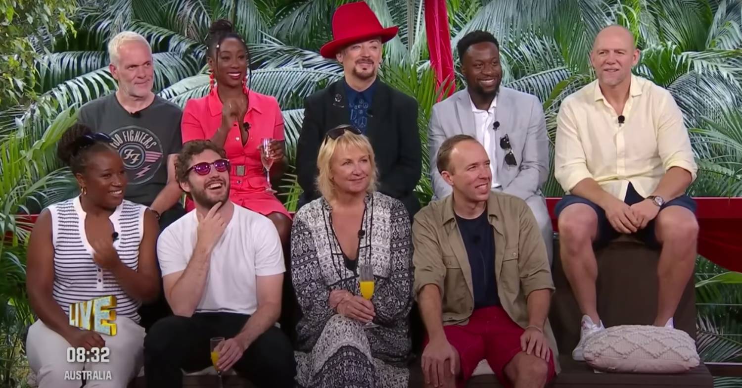 I'm A Celebrity contestants sit together