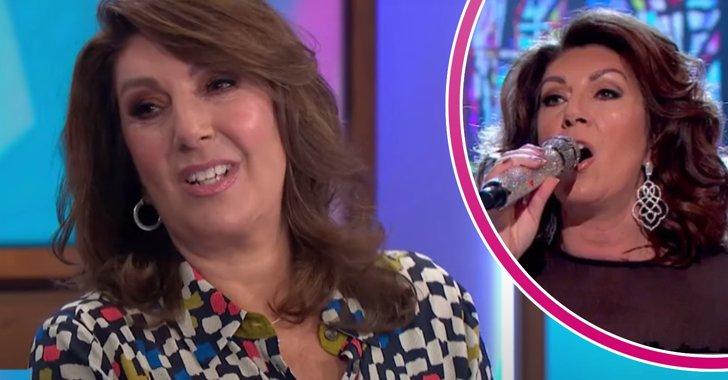 Jane McDonald smiles on Loose Women, and also sings