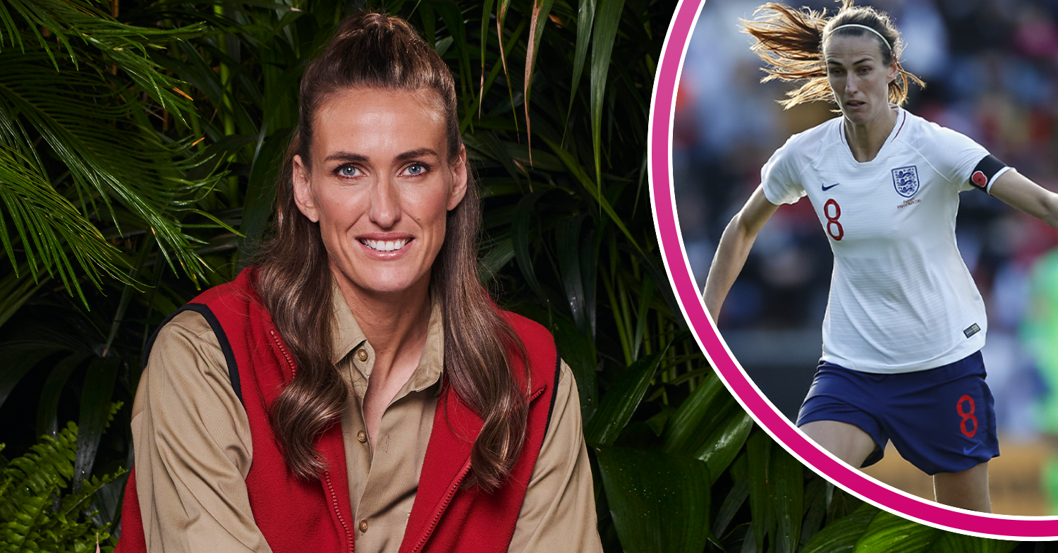 I'm A Celebrity star Jill Scott in her jungle outfit and on the pitch