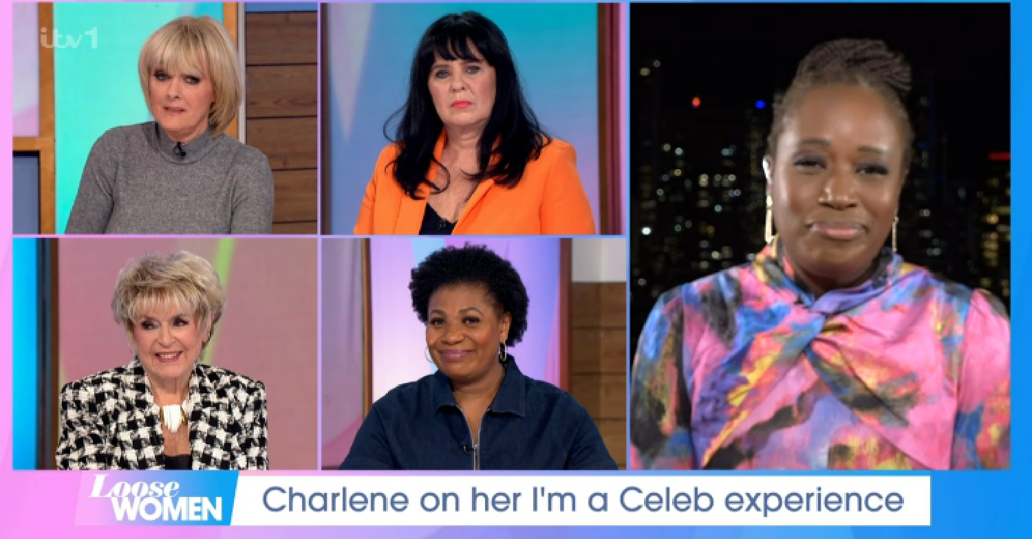 I'm A Celebrity star Charlene White speaking on Loose Women