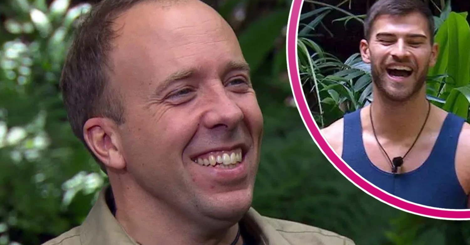 Matt Hancock smiling in the I'm A Celeb jungle