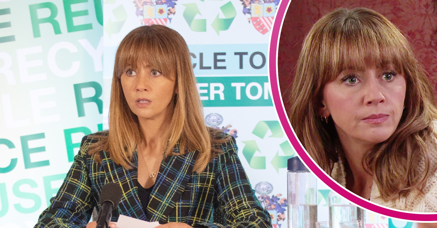 Maria looking worried in Coronation Street
