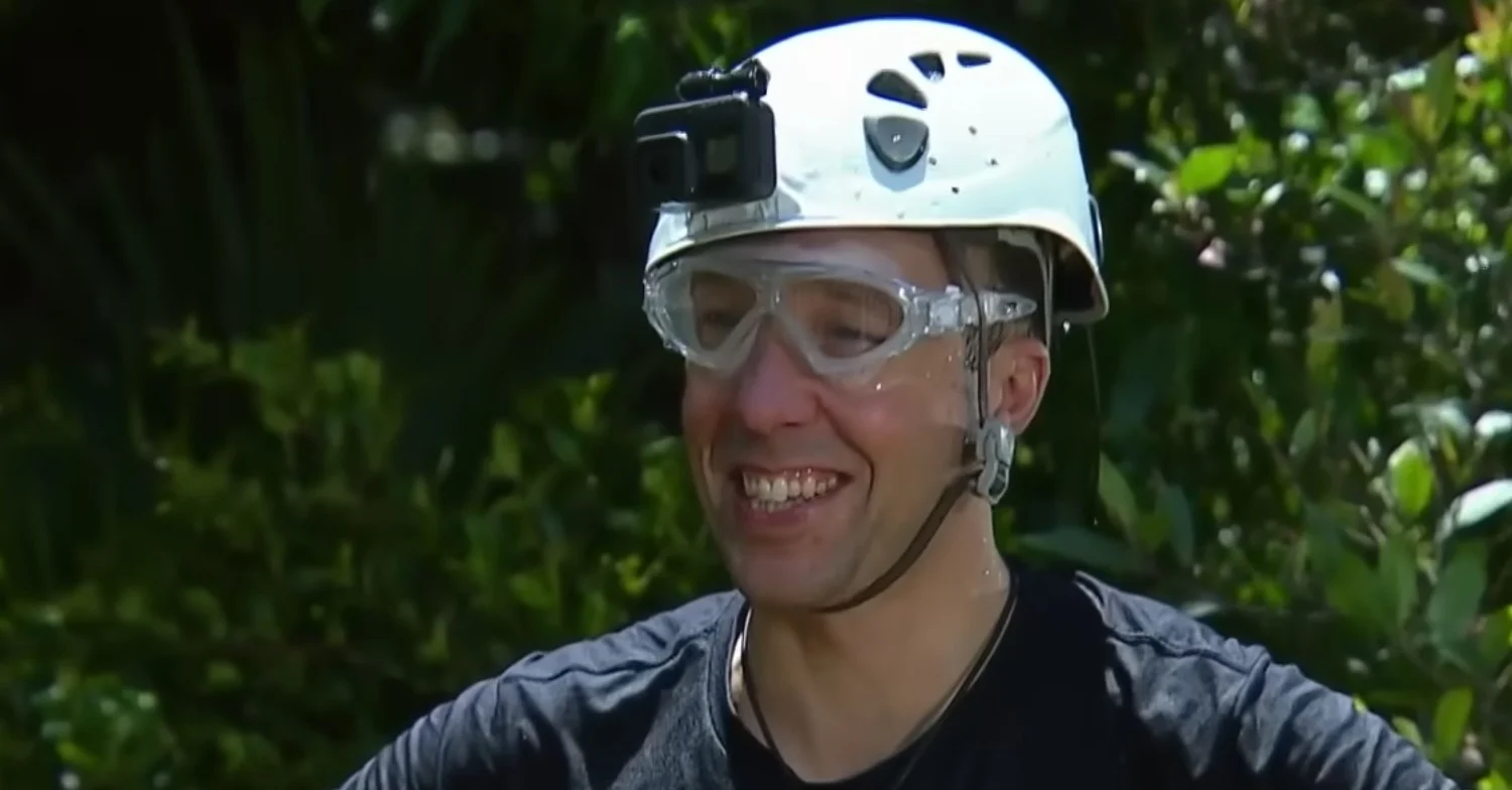 Matt Hancock grinning on I'm A Celebrity 