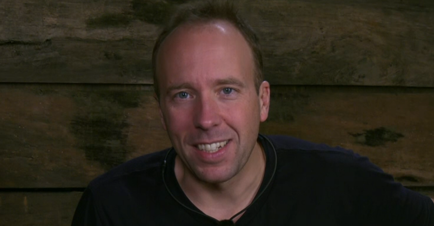 I'm A Celeb Matt Hancock smiling
