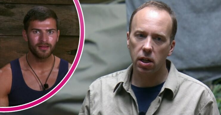 Owen Warner and Matt Hancock in the jungle