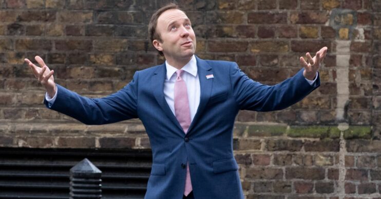 I'm A Celebrity star Matt Hancock with his arms open wide