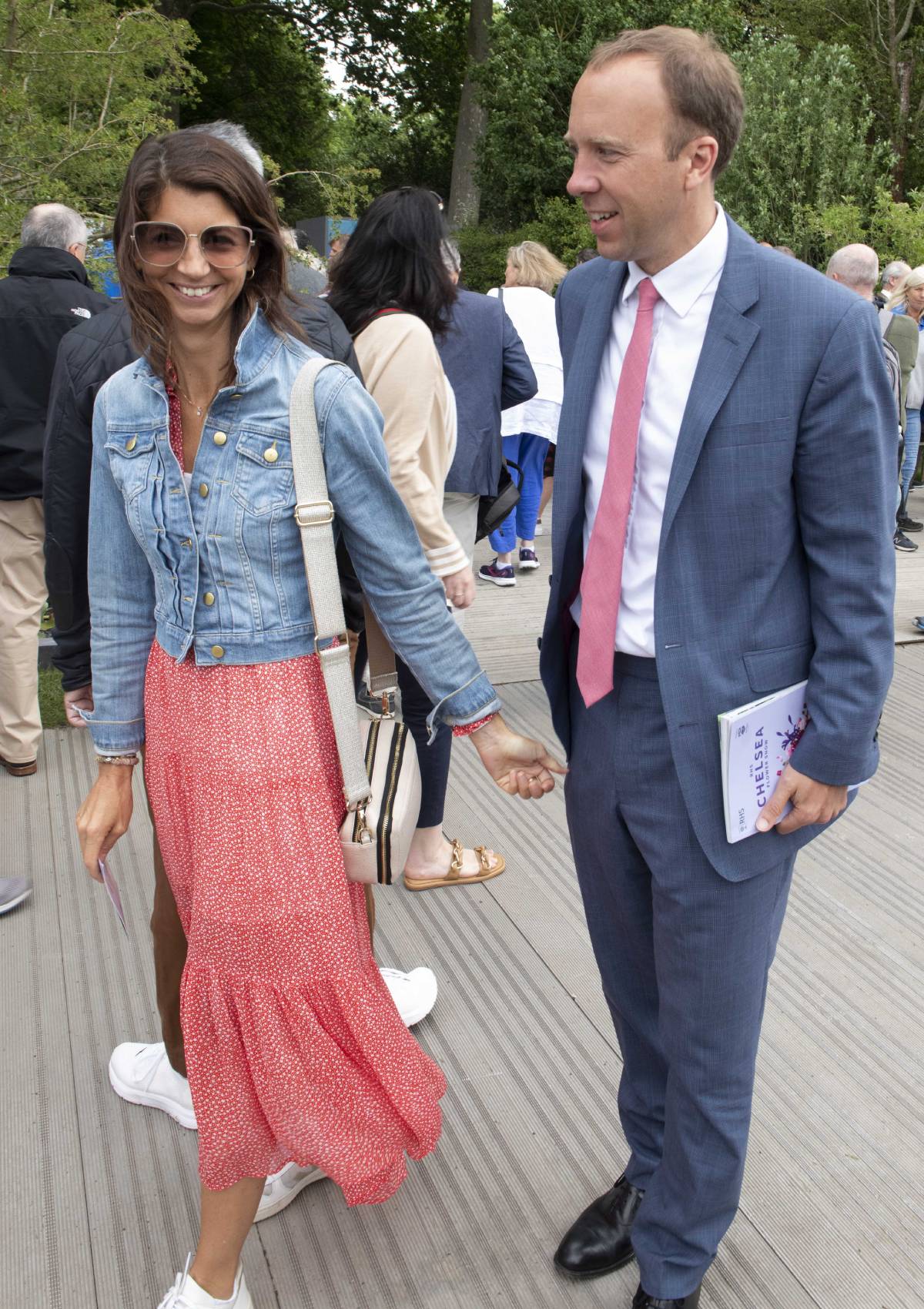 Matt Hancock stands with girlfriend Gina Coladangelo