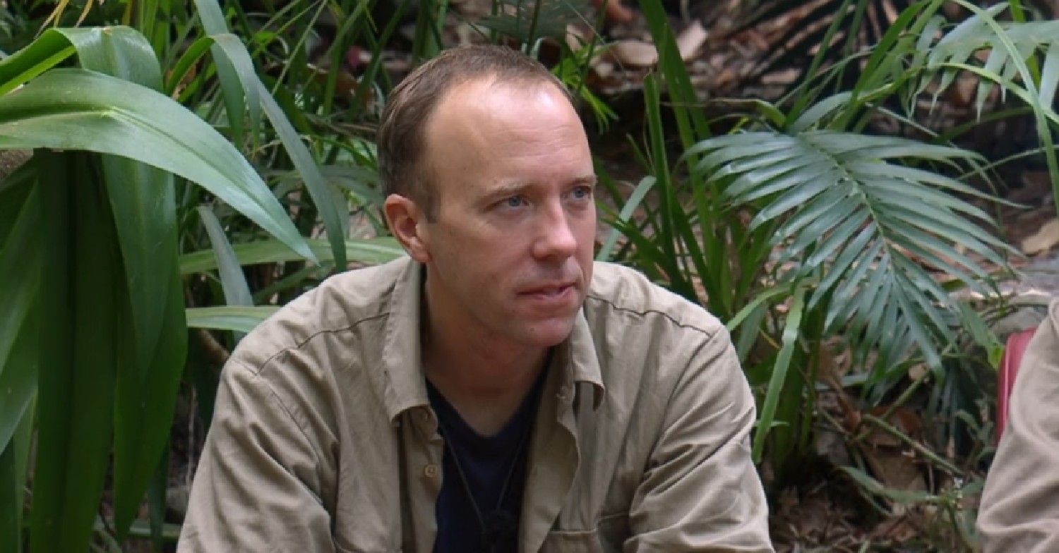 Matt Hancock in the jungle on I'm A Celebrity