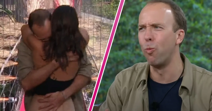 Matt Hancock looking puzzled and with Gina