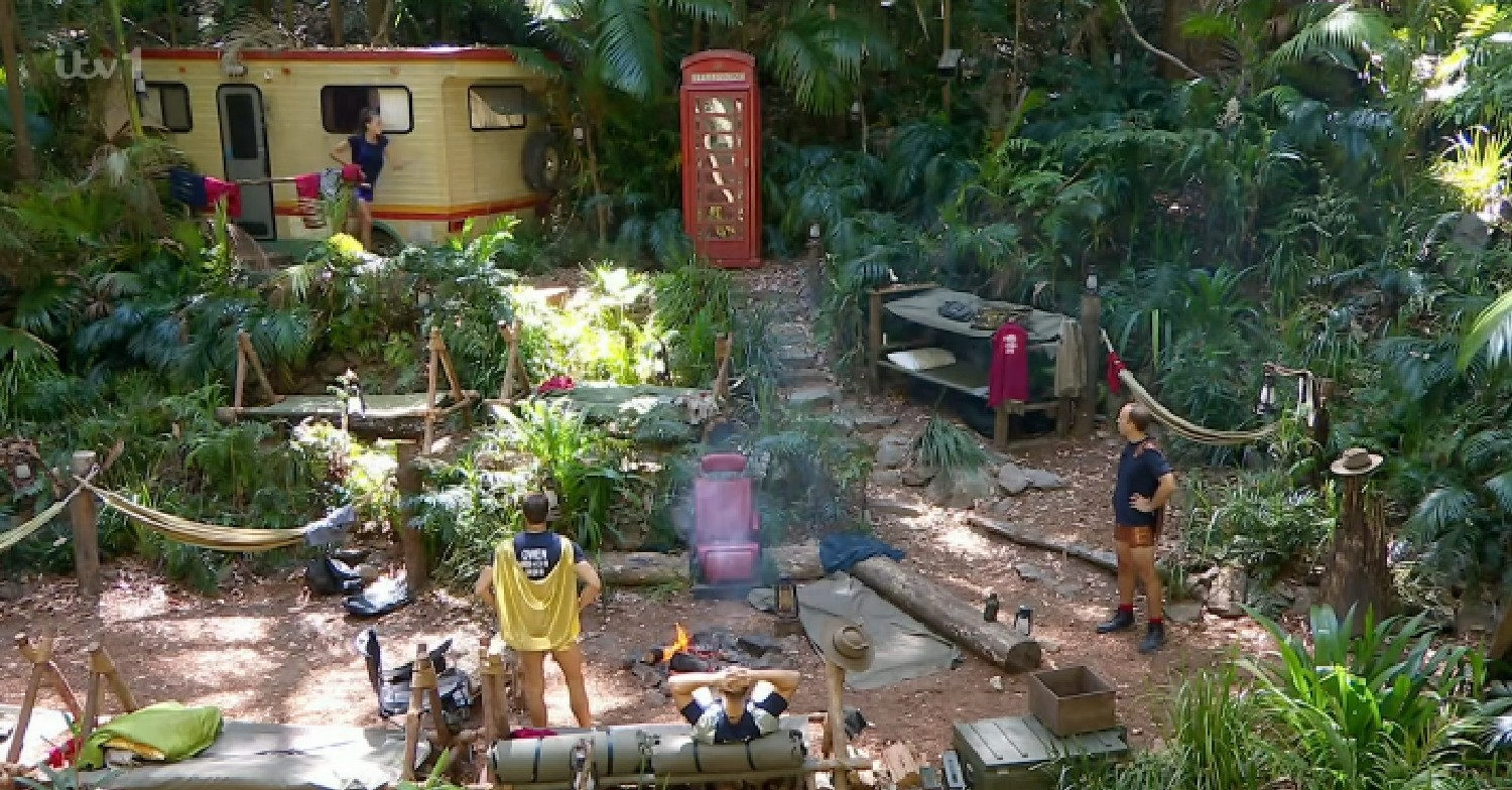 The I'm A Celebrity campmates in the jungle tonight