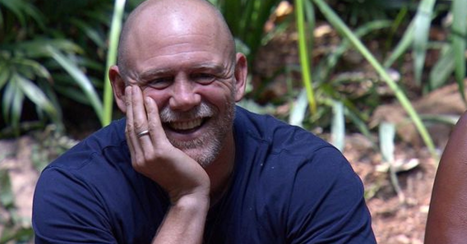 Mike Tindall grinning on I'm A Celeb