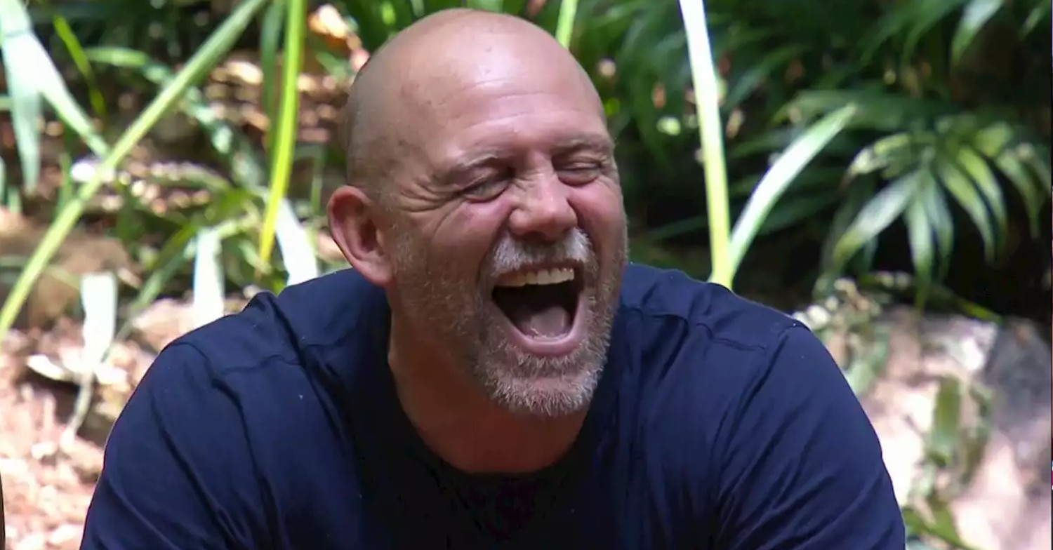Mike Tindall grinning on I'm A Celeb