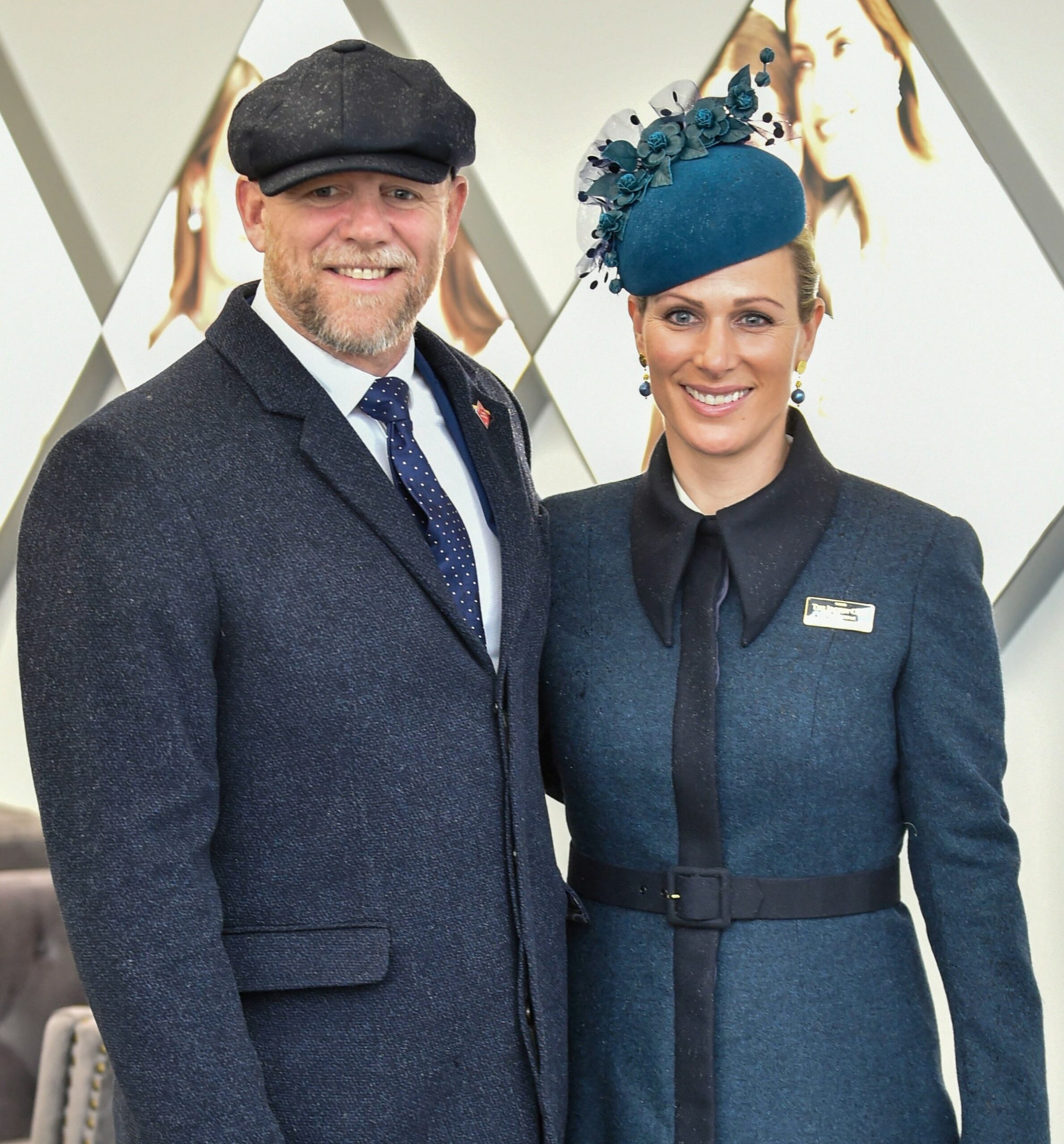 I'm A Celeb star Mike Tindall and his wife Zara smiling at event