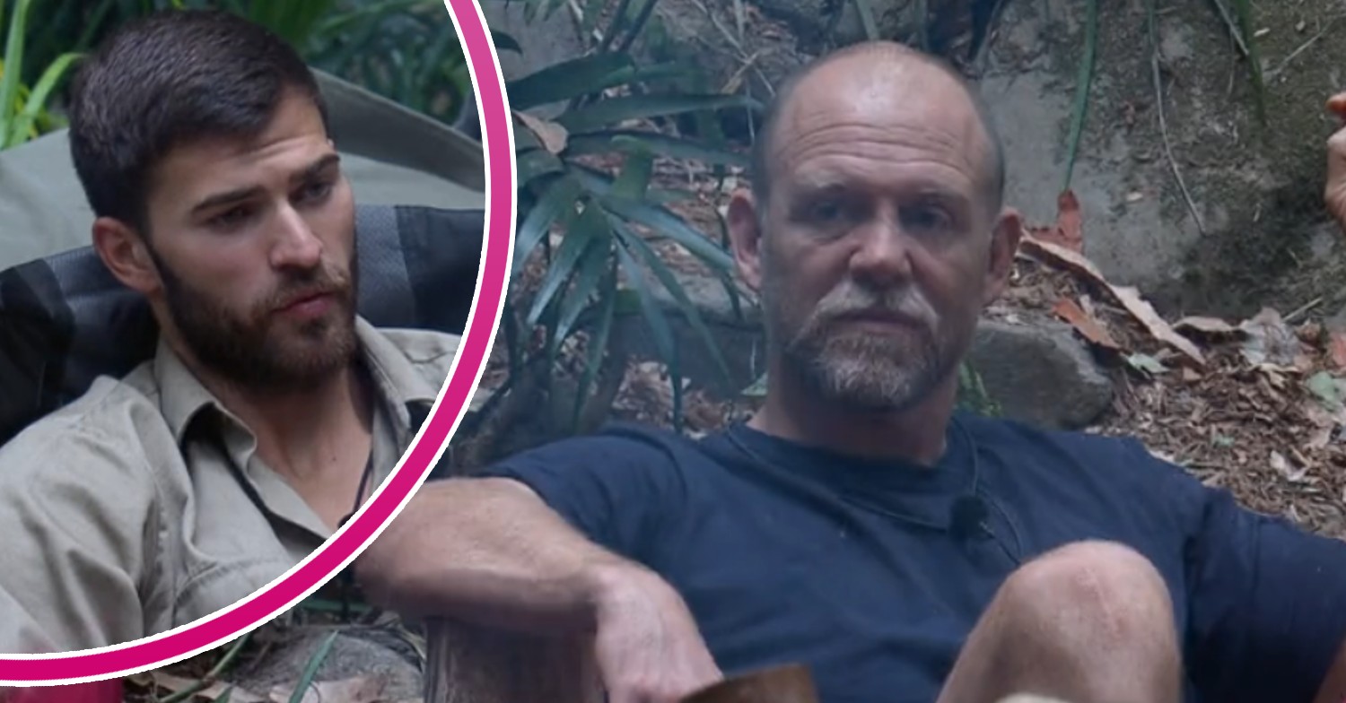 Owen Warner and Mike Tindall chatting on I'm A Celeb