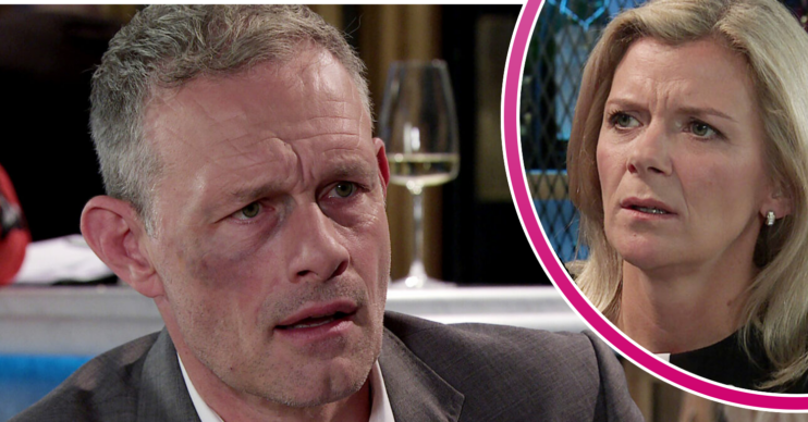 Nick and Leanne both looking shocked Coronation Street