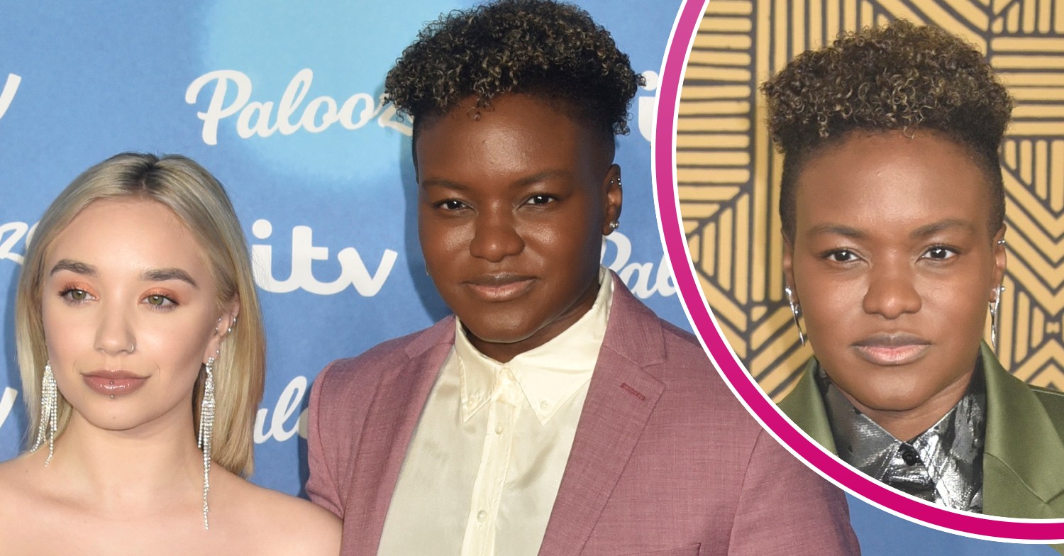 Ella Baig and Nicola Adams pose on the red carpet with a single shot of Nicola Adams
