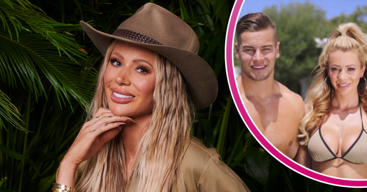 I'm A Celebrity star Olivia Attwood in her jungle gear and with Chris Hughes
