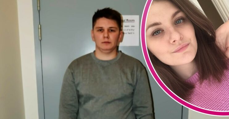 Pawel Relowicz in prison and Libby Squire smiling in Libby Are You Home Yet?