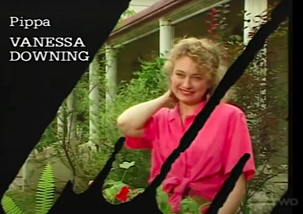 Vanessa Downing as Pippa in the original Home and Away credits