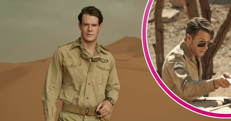Connor Swindells posing in the desert