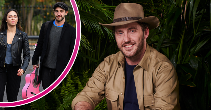 Seann Walsh in his I'm A Celebrity outfit and with Katya Jones
