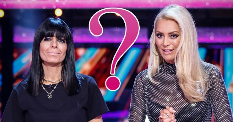 Strictly Come Dancing hosts Claudia Winkleman and Tess Daly with a question mark
