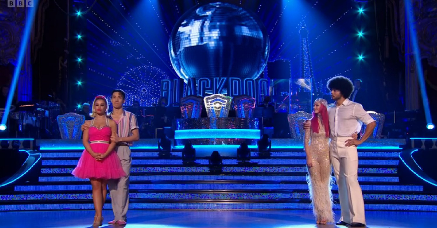 Molly Rainford and Tyler West in the dance-off during Strictly results show
