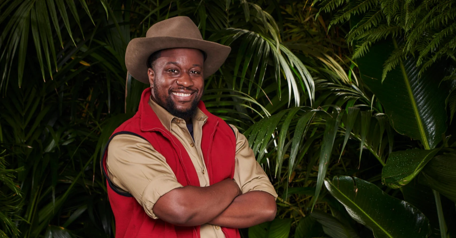 I'm A Celebrity 2022 star Babatunde smiling in promo shot