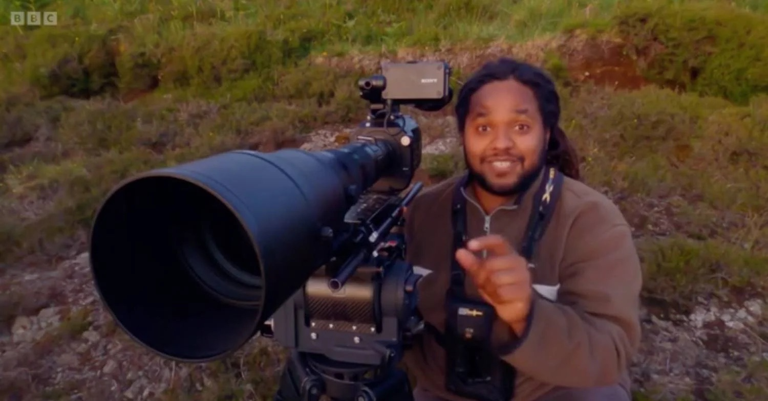 Hamza Yassin during a nature documentary 