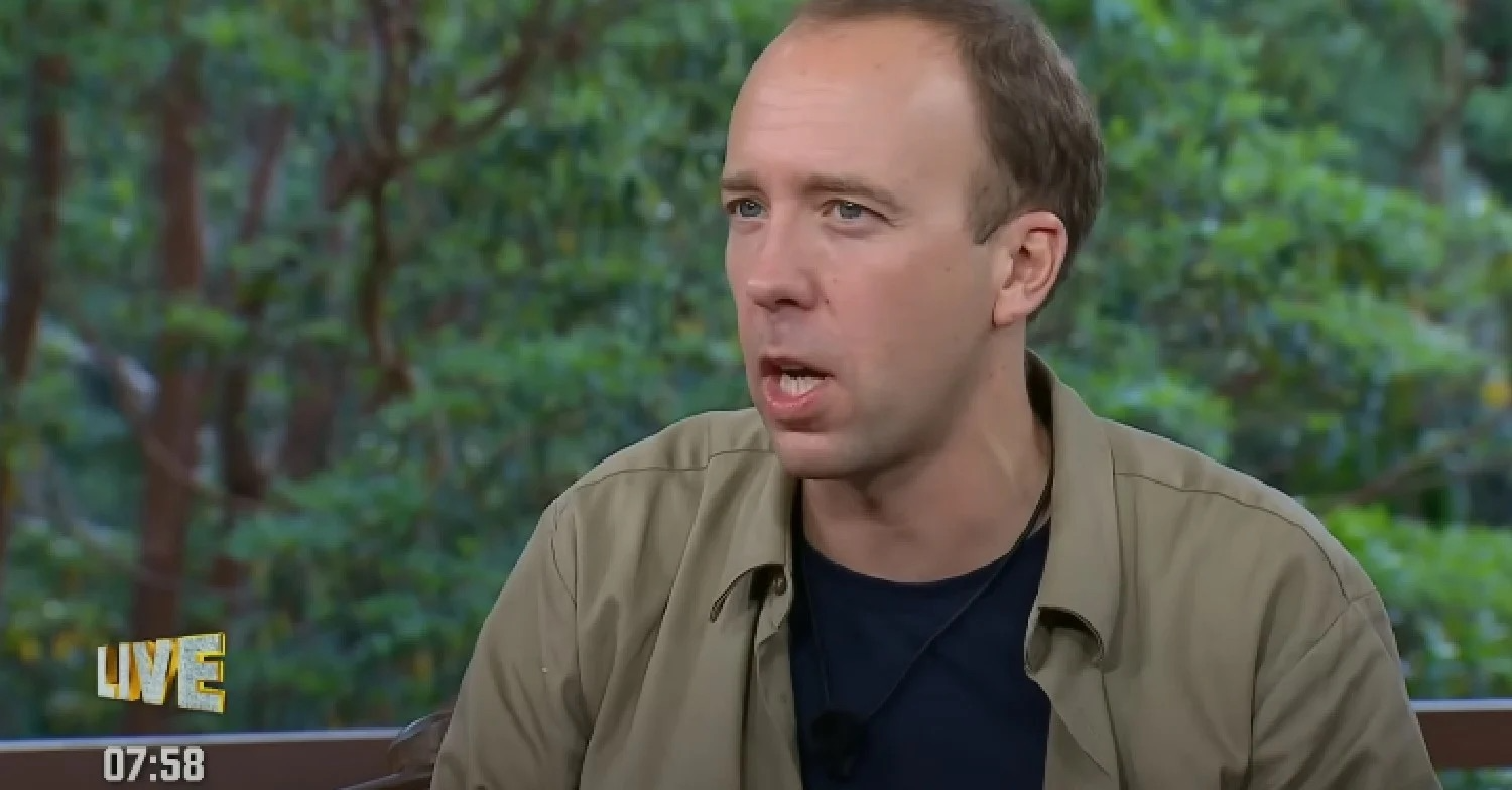 Matt Hancock before reuniting with Gina