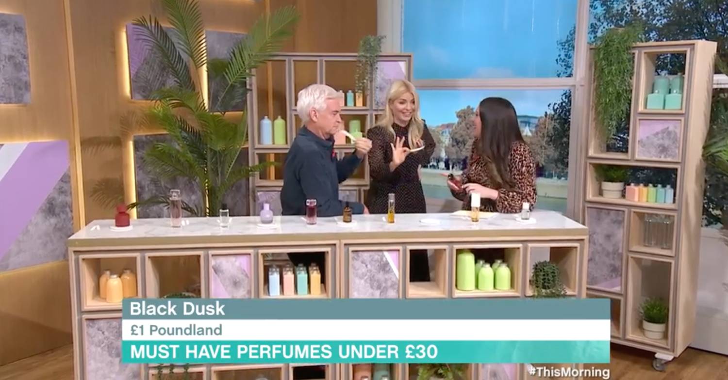 This Morning host Holly Willoughby declines a spray of a £1 perfume
