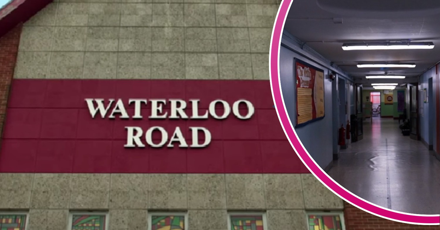 Waterloo Road logo and new set hallways