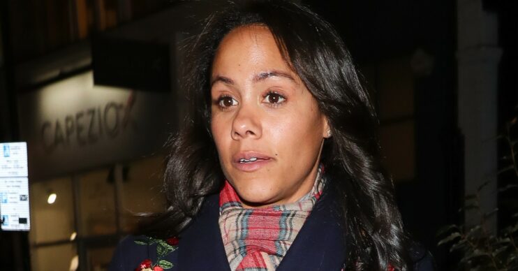 BBC presenter Alex Scott wearing a coat