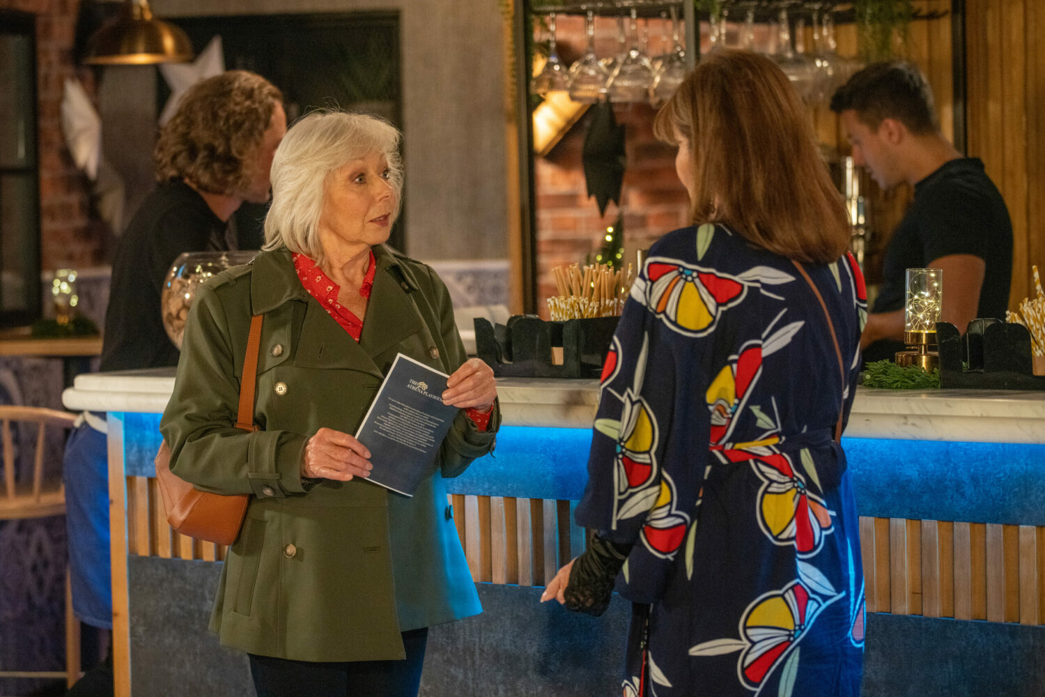 Wendy looks at Martha as they chat on Coronation Street