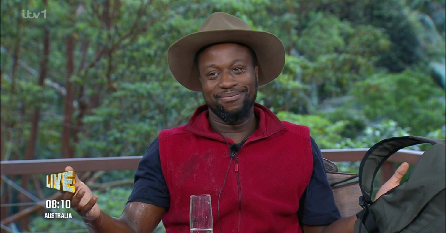Babatunde Aleshe on I'm A Celebrity tonight 