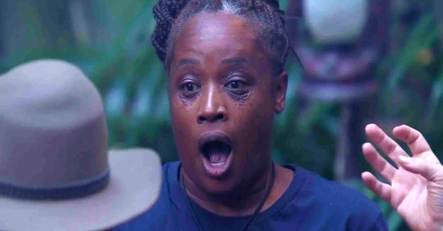 Charlene White looking shocked on I'm A Celeb