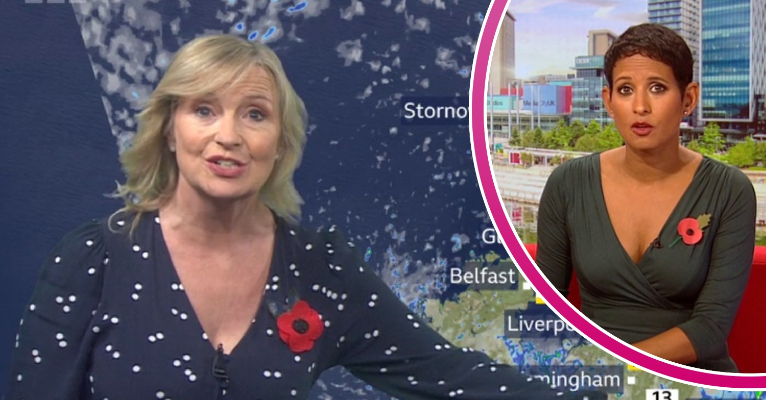 Carol Kirkwood and Naga Munchetty on BBC Breakfast today