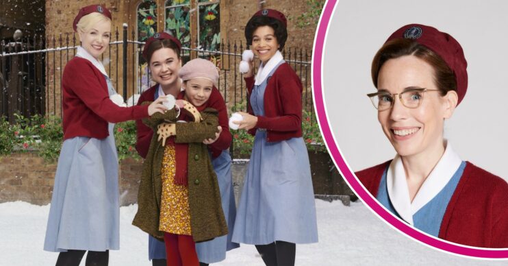 Call The Midwife cast in the snow