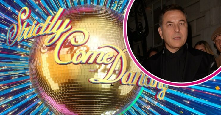 Stricly logo with BGT star David Walliams