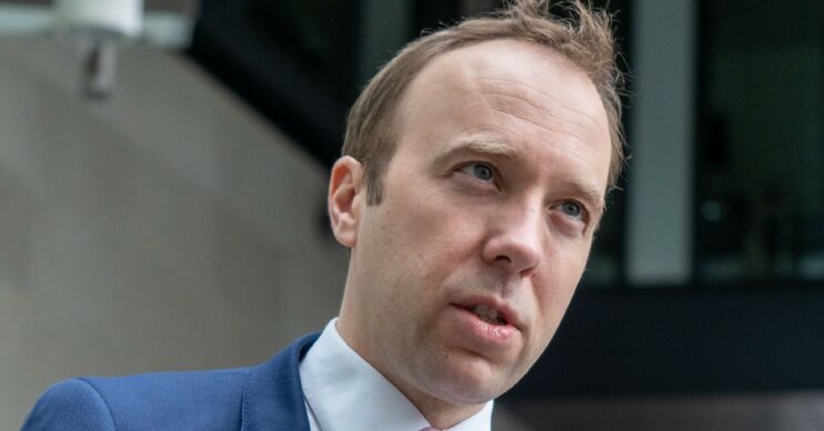 I'm A Celebrity contestant Matt Hancock looks serious