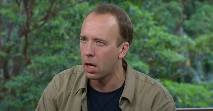 I'm A Celebrity star Matt Hancock looking shocked