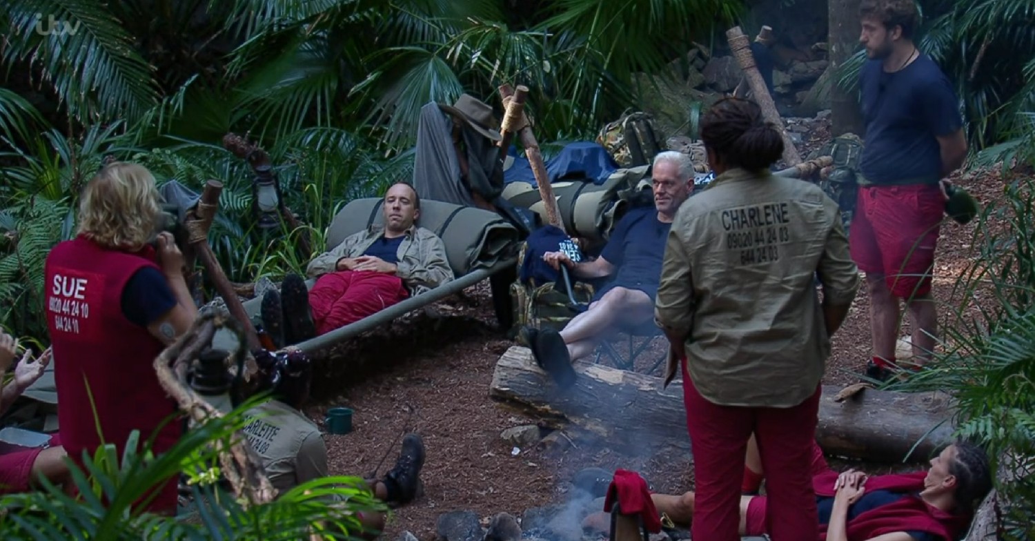 Matt Hancock being grilled by celebrities on I'm A Celebrity tonight 