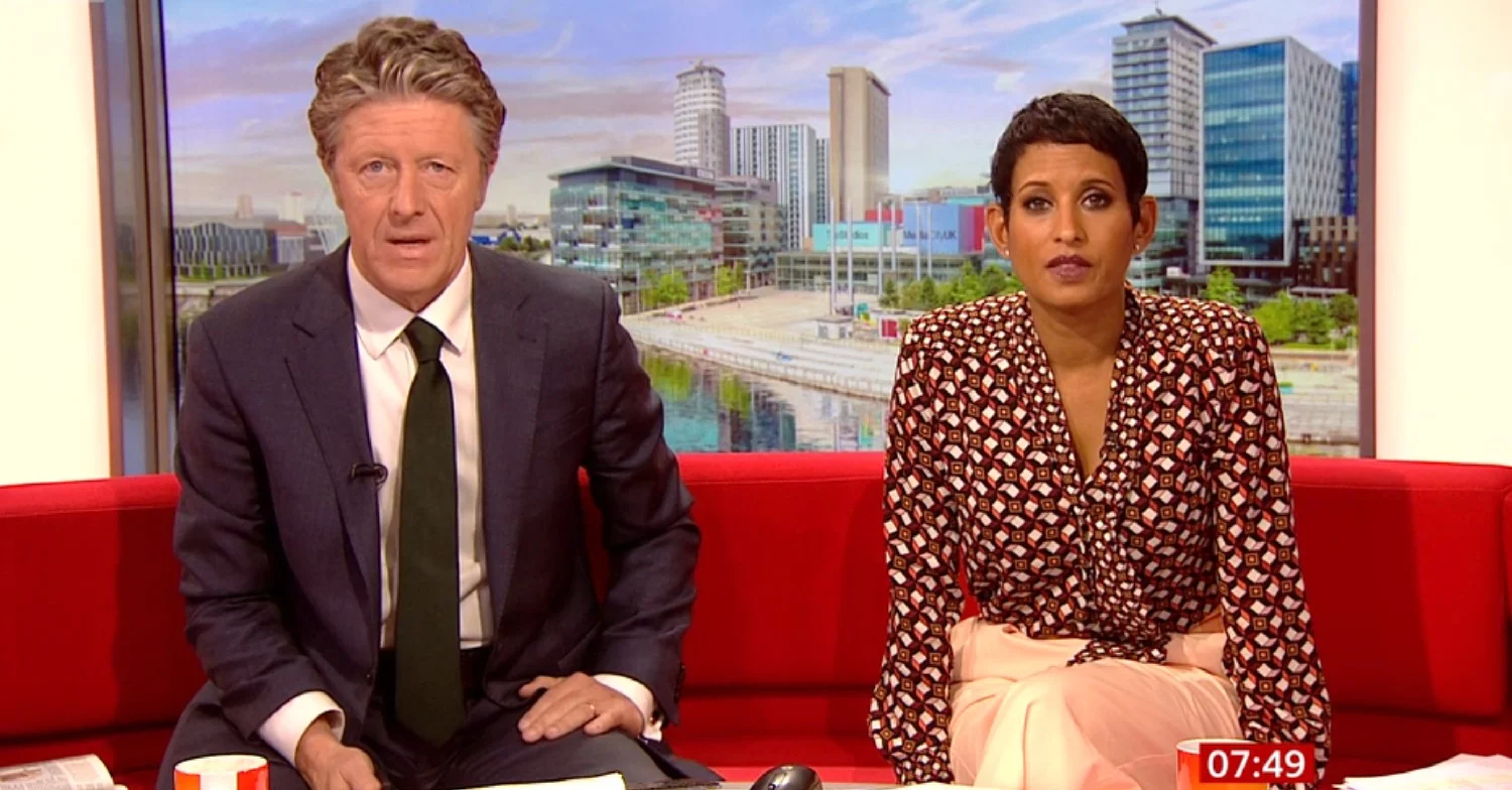 Charlie Stayt and Naga Munchetty on BBC Breakfast today 
