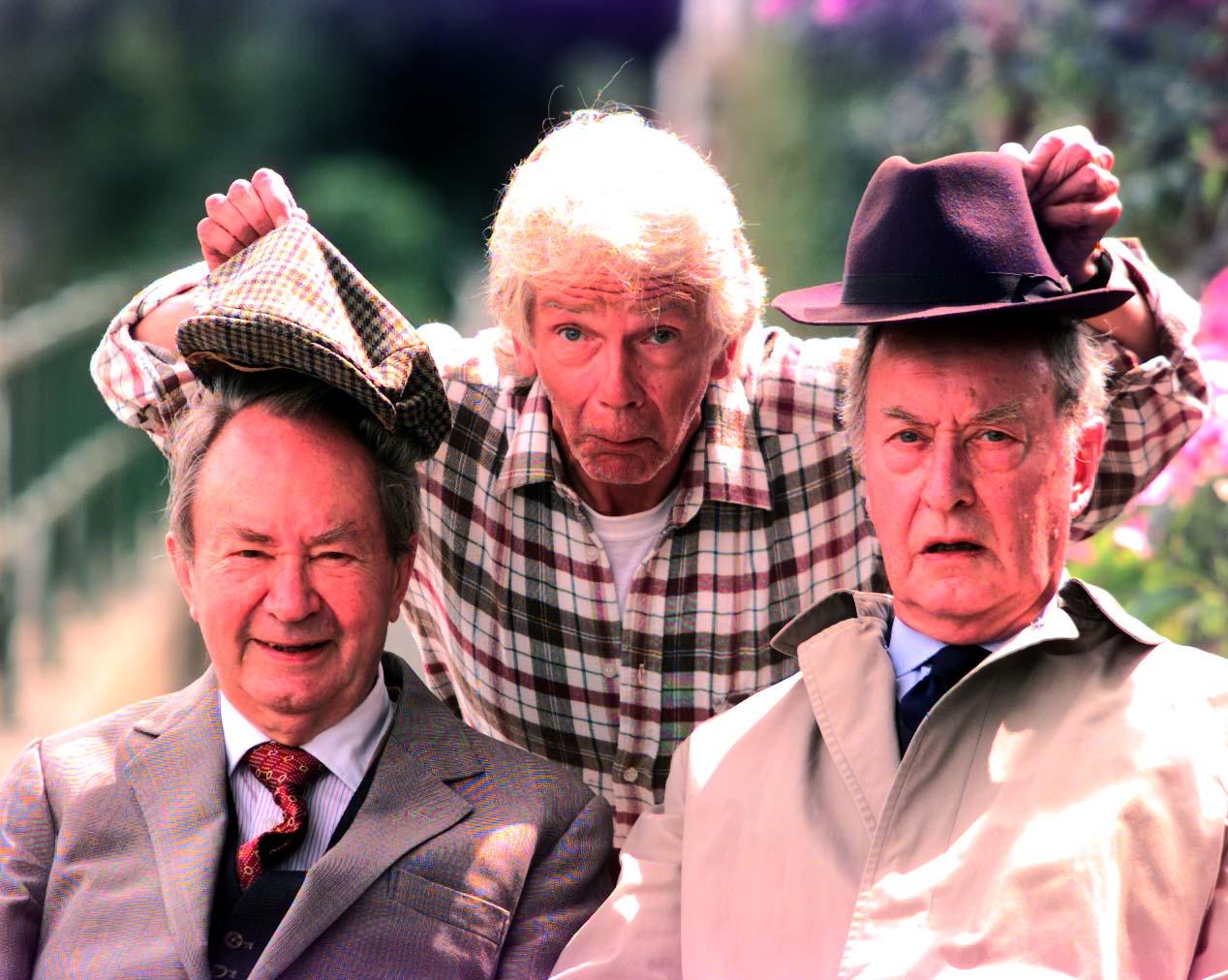 Tom Owen embraces Last of the Summer Wine co-stars Peter Sallis and Frank Thornton